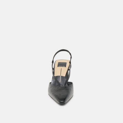 Ginay Black Leather Heels | Dolce Vita