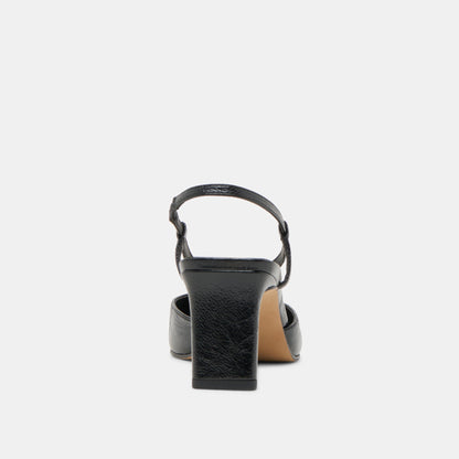 Ginay Black Leather Heels | Dolce Vita