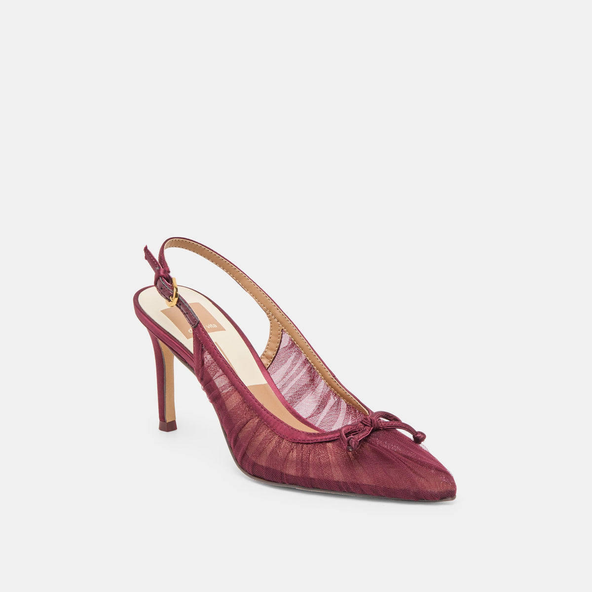 Yela Cranberry Tulle Heels | Dolce Vita