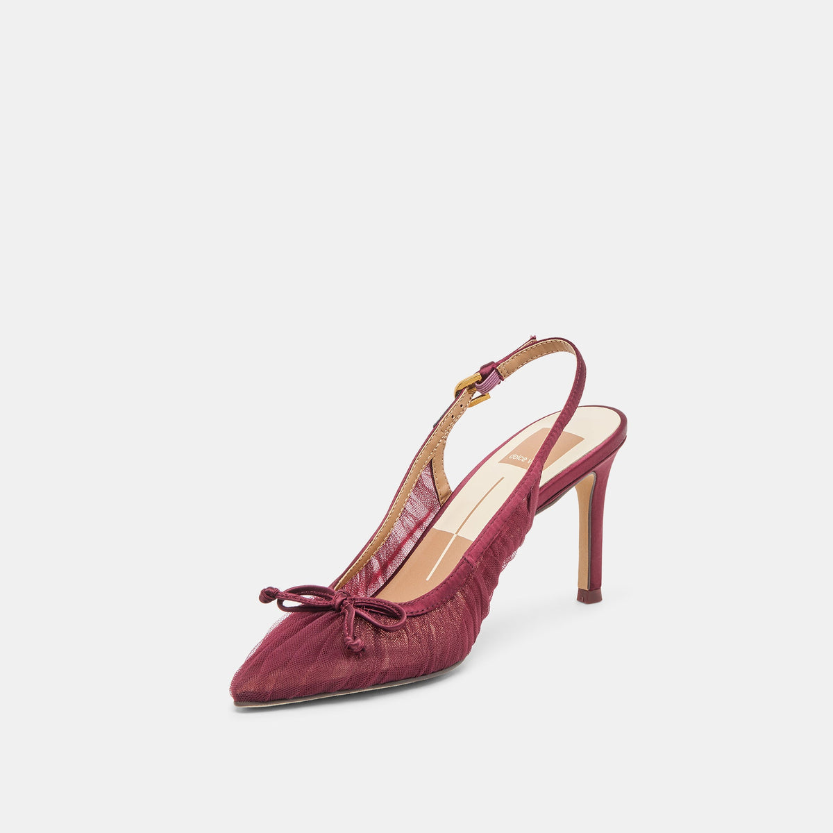 Yela Cranberry Tulle Heels | Dolce Vita