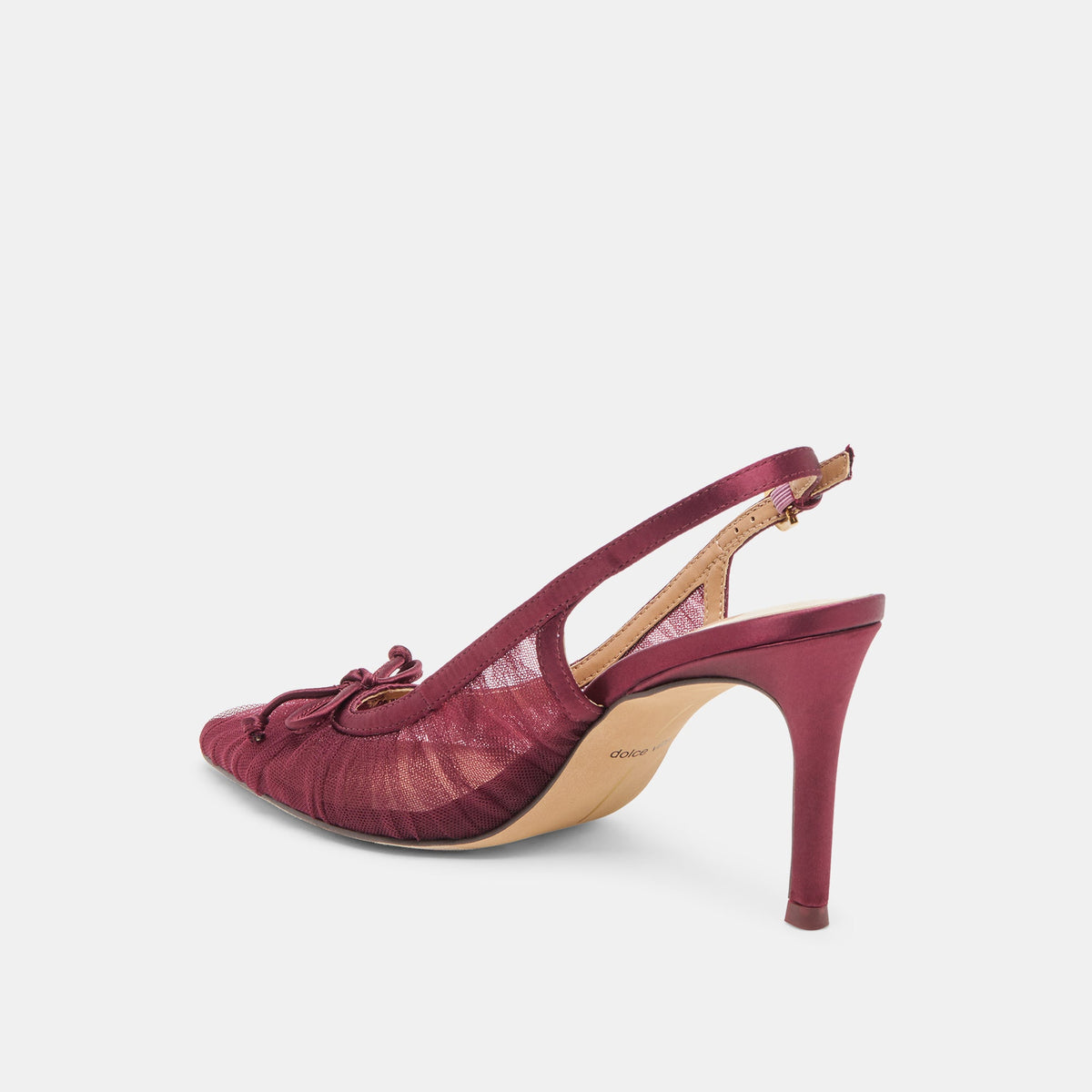 Yela Cranberry Tulle Heels | Dolce Vita