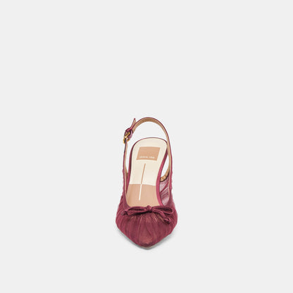 Yela Cranberry Tulle Heels | Dolce Vita