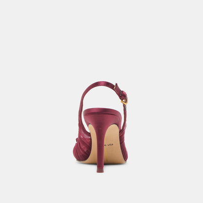 Yela Cranberry Tulle Heels | Dolce Vita