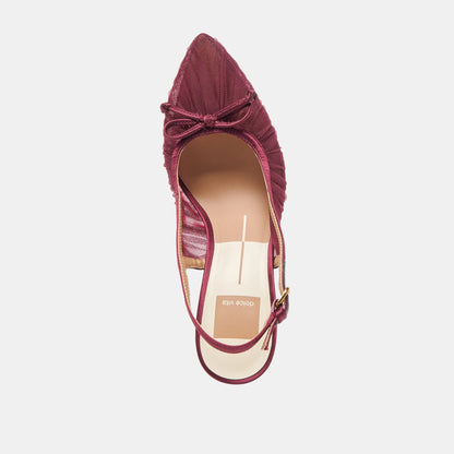 Yela Cranberry Tulle Heels | Dolce Vita