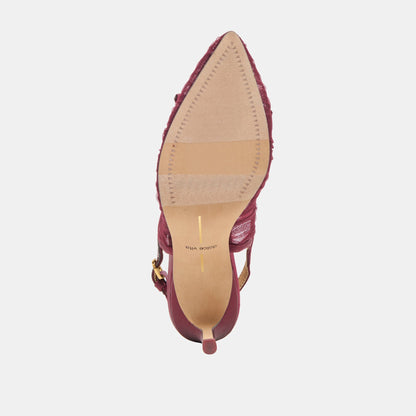Yela Cranberry Tulle Heels | Dolce Vita