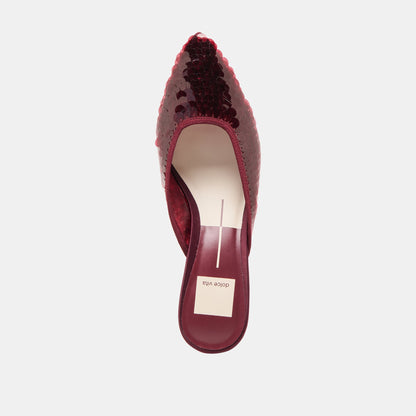 Cleo Cranberry Sequin Heels | Dolce Vita