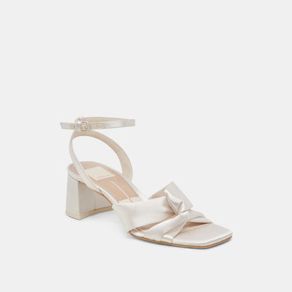 Brenna Ivory Satin Heels | Dolce Vita