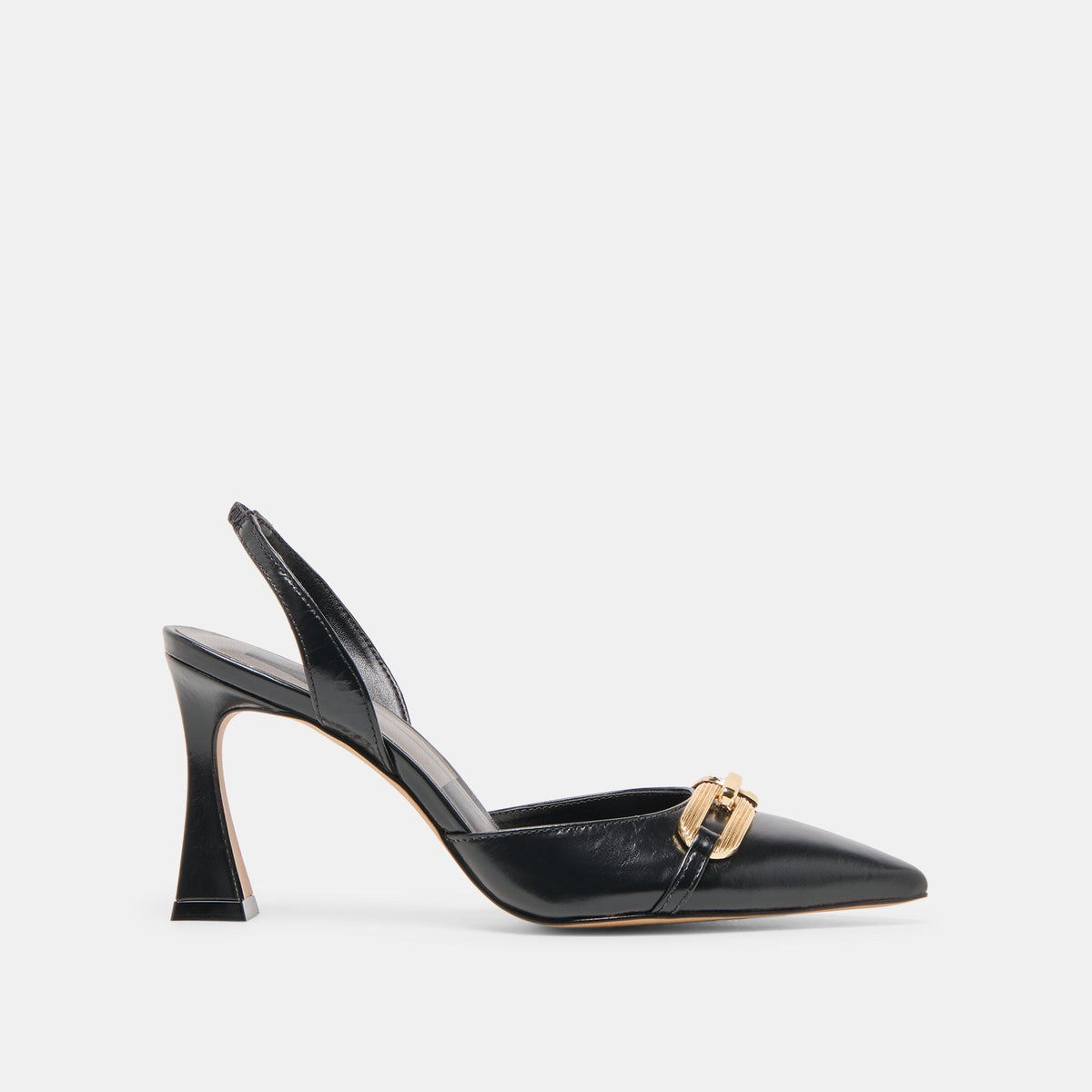 Malik Midnight Crinkle Patent Heels | Dolce Vita