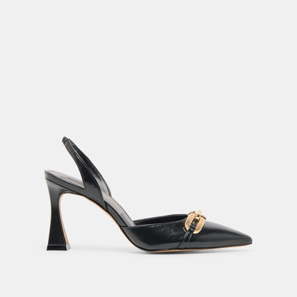 Malik Midnight Crinkle Patent Heels | Dolce Vita