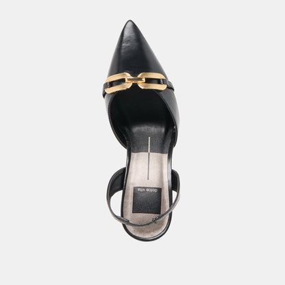 Malik Midnight Crinkle Patent Heels | Dolce Vita