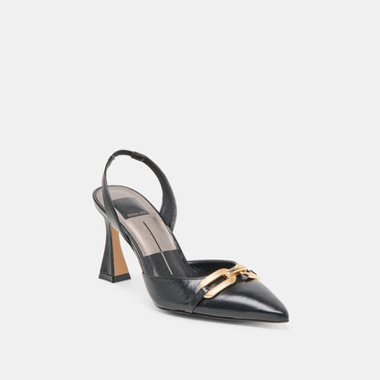 Malik Midnight Crinkle Patent Heels | Dolce Vita