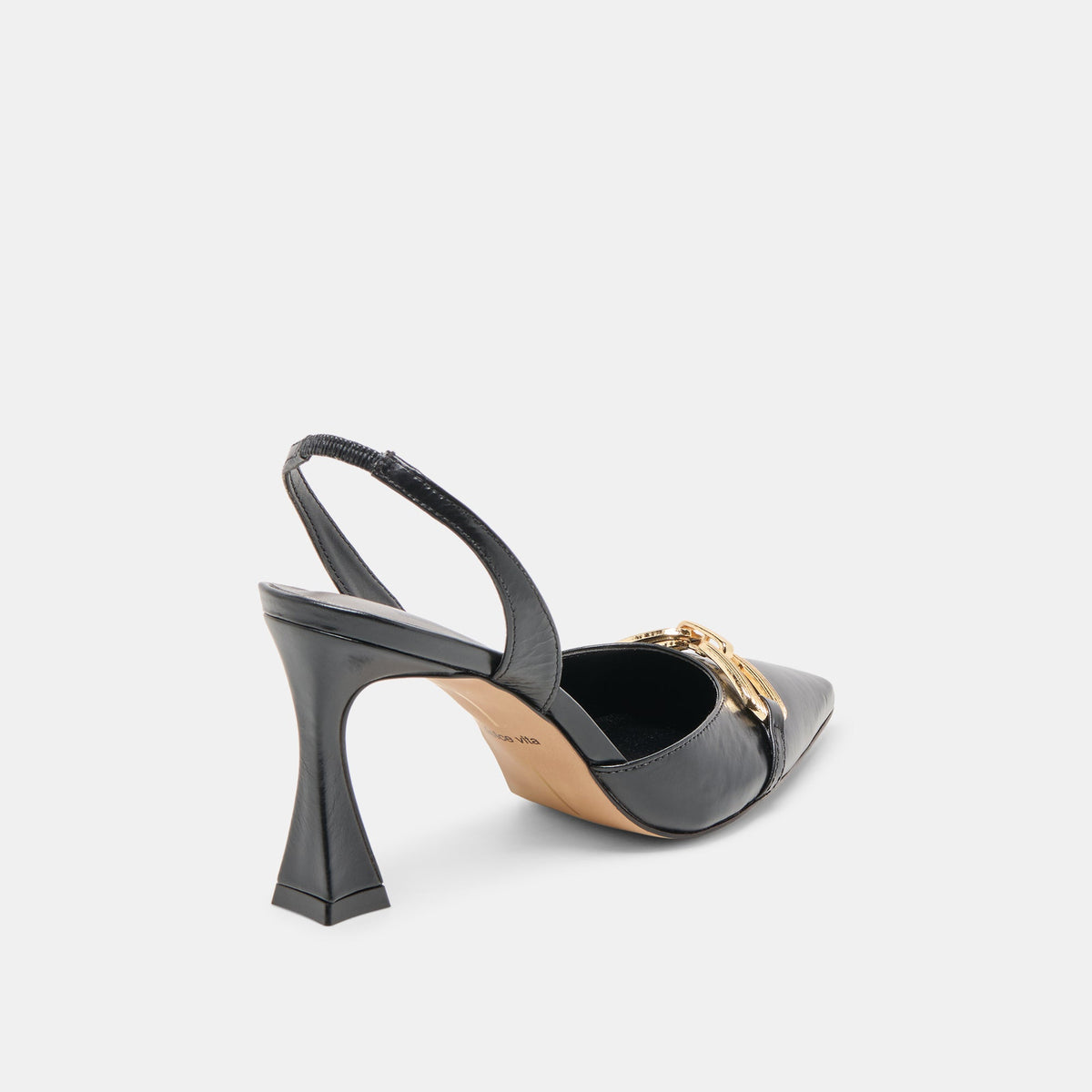 Malik Midnight Crinkle Patent Heels | Dolce Vita