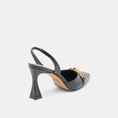 Malik Midnight Crinkle Patent Heels | Dolce Vita