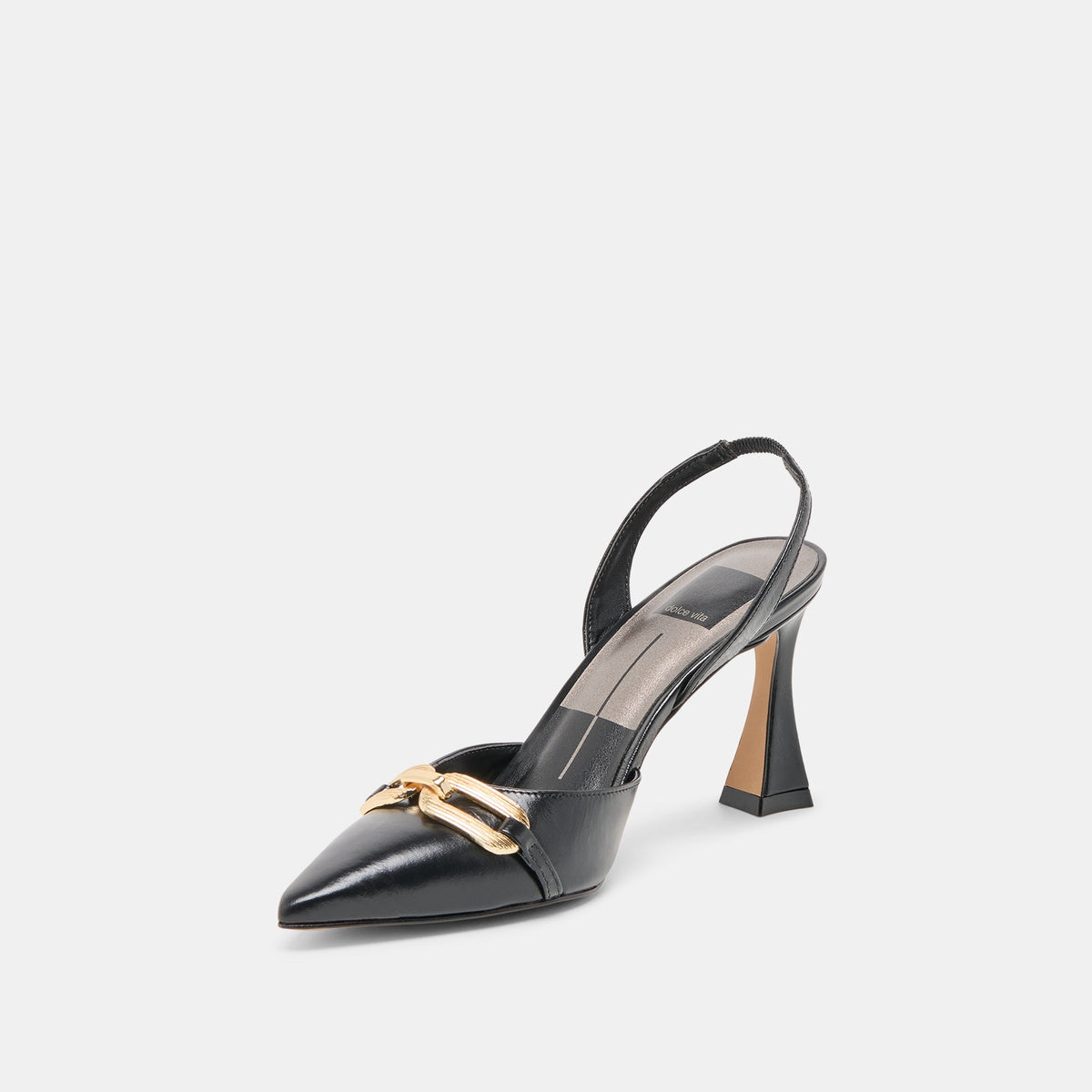 Malik Midnight Crinkle Patent Heels | Dolce Vita