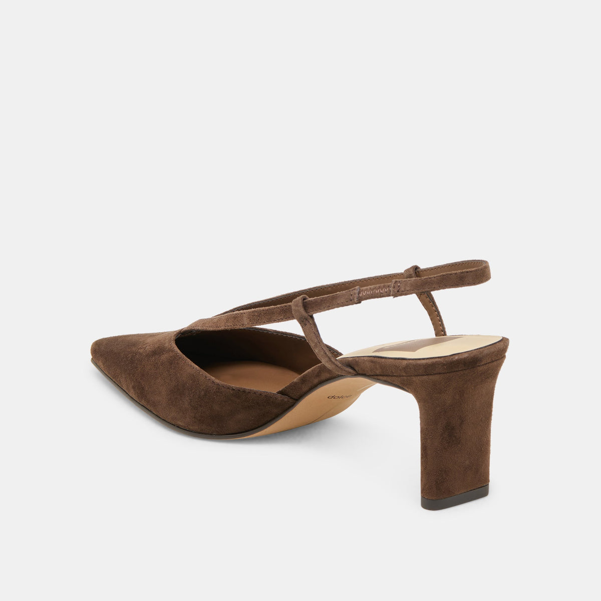 Ginay Dk Brown Suede Heels | Dolce Vita