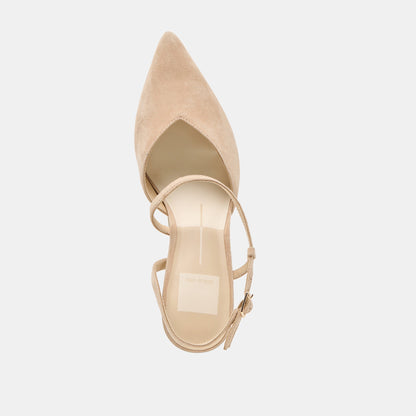 Kamra Camel Suede Heels | Dolce Vita