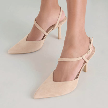 Kamra Camel Suede Heels | Dolce Vita