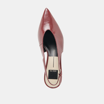 Alenna Oxblood Crinkle Heels | Dolce Vita