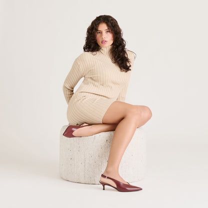 Alenna Oxblood Crinkle Heels | Dolce Vita