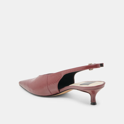 Alenna Oxblood Crinkle Heels | Dolce Vita