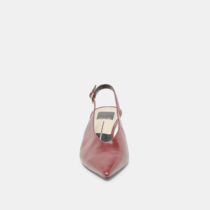 Alenna Oxblood Crinkle Heels | Dolce Vita