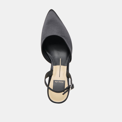 Carel Onyx Satin High Heels | Dolce Vita