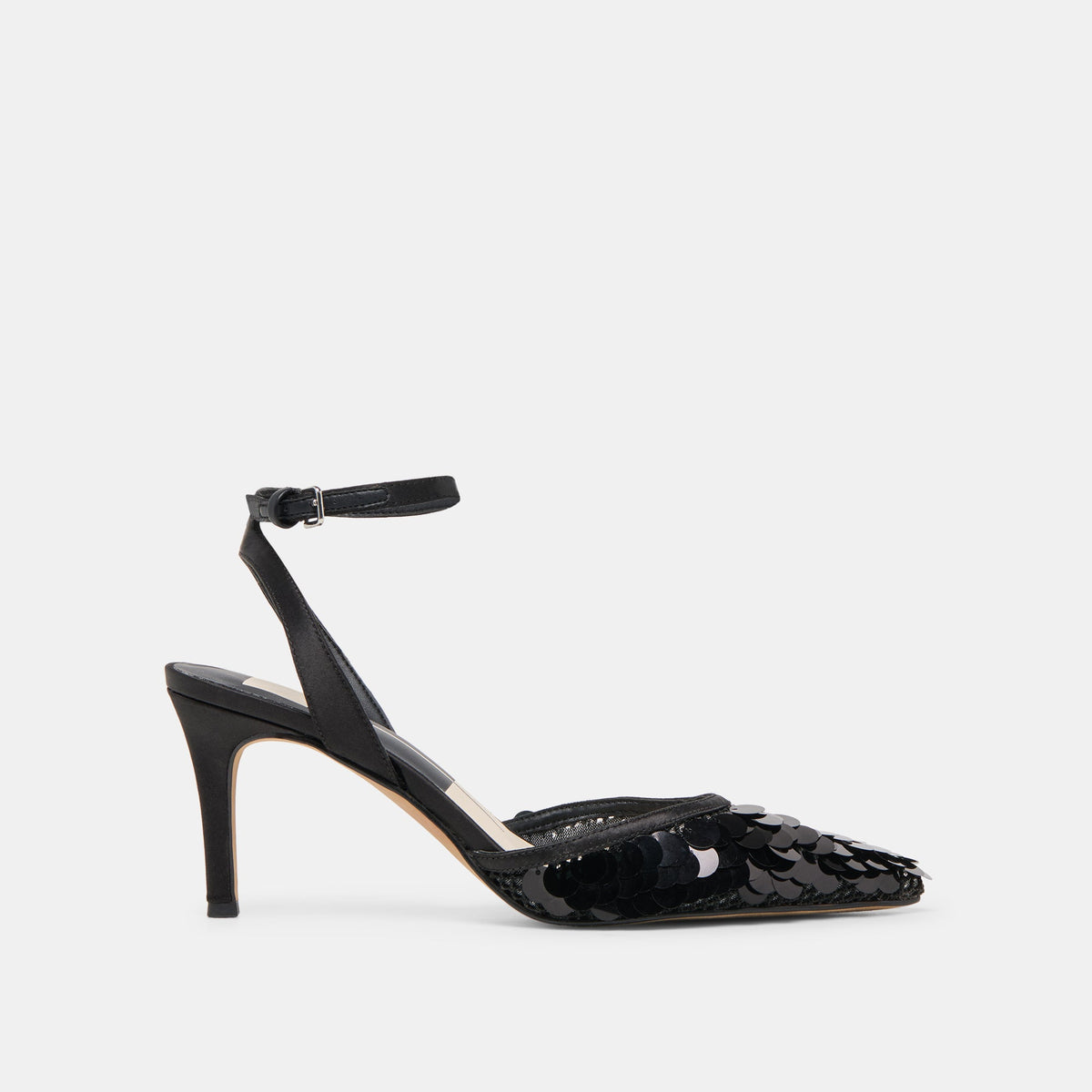 Elizza Confetti Onyx Woven Mesh Heels | Dolce Vita