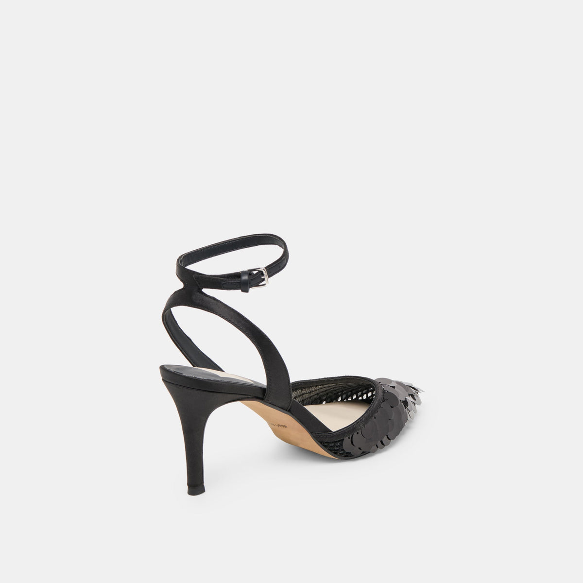 Elizza Confetti Onyx Woven Mesh Heels | Dolce Vita