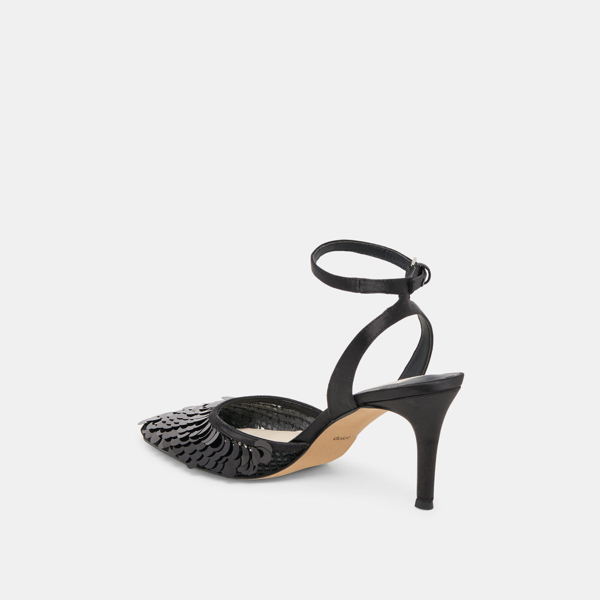 Elizza Confetti Onyx Woven Mesh Heels | Dolce Vita
