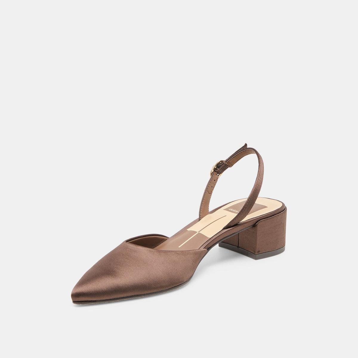 Carel Dk Brown Satin Heels | Dolce Vita