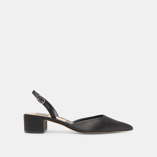 Carel Onyx Satin Heels | Dolce Vita