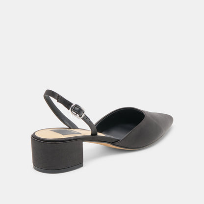 Carel Onyx Satin Heels | Dolce Vita