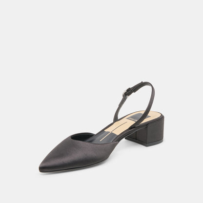 Carel Onyx Satin Heels | Dolce Vita