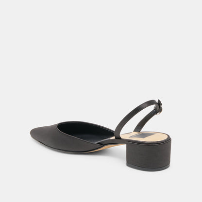 Carel Onyx Satin Heels | Dolce Vita