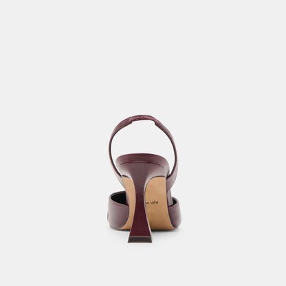 Malik Cranberry Crinkle Patent Heels | Dolce Vita