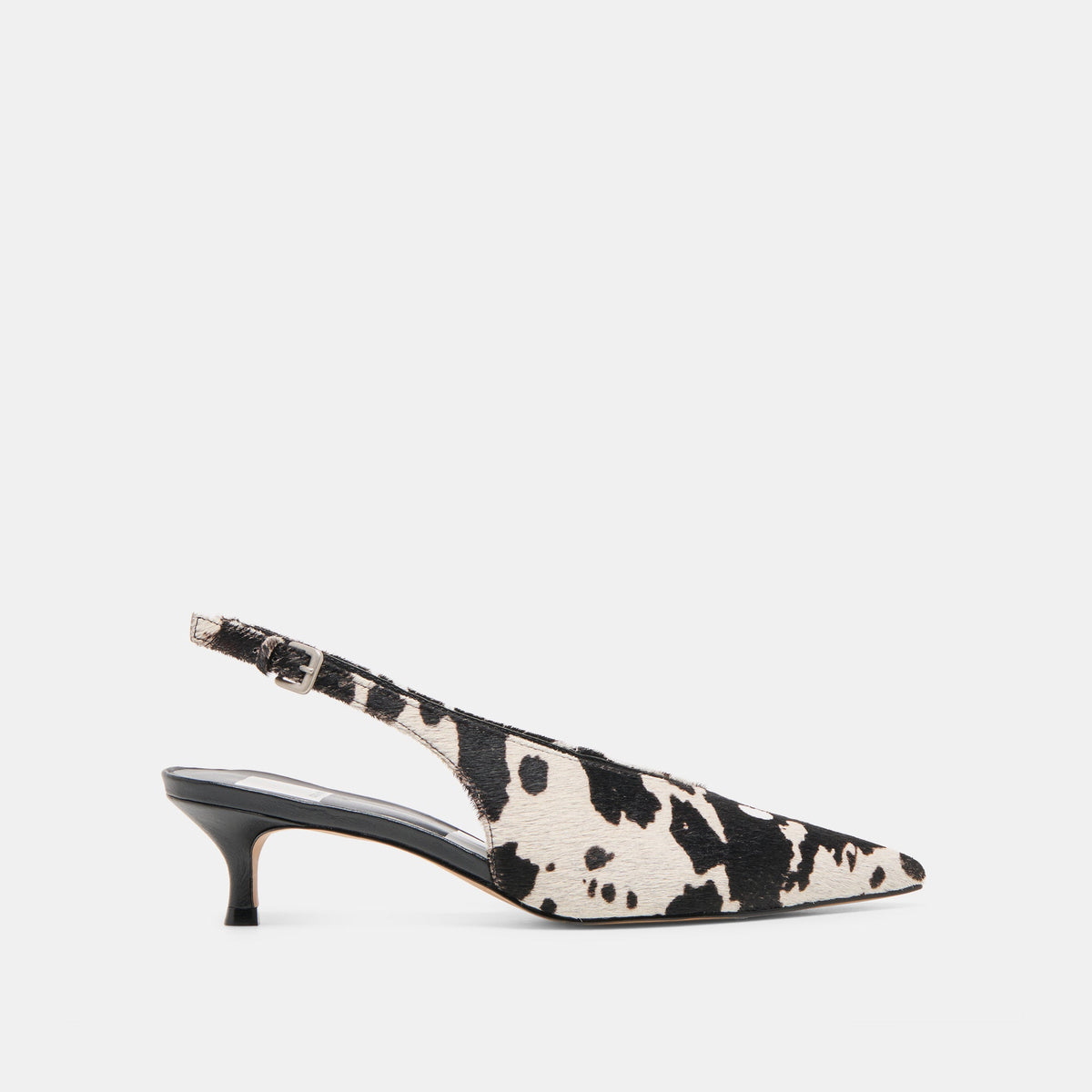 Alenna Black White Taurus Calf Hair Heels | Dolce Vita