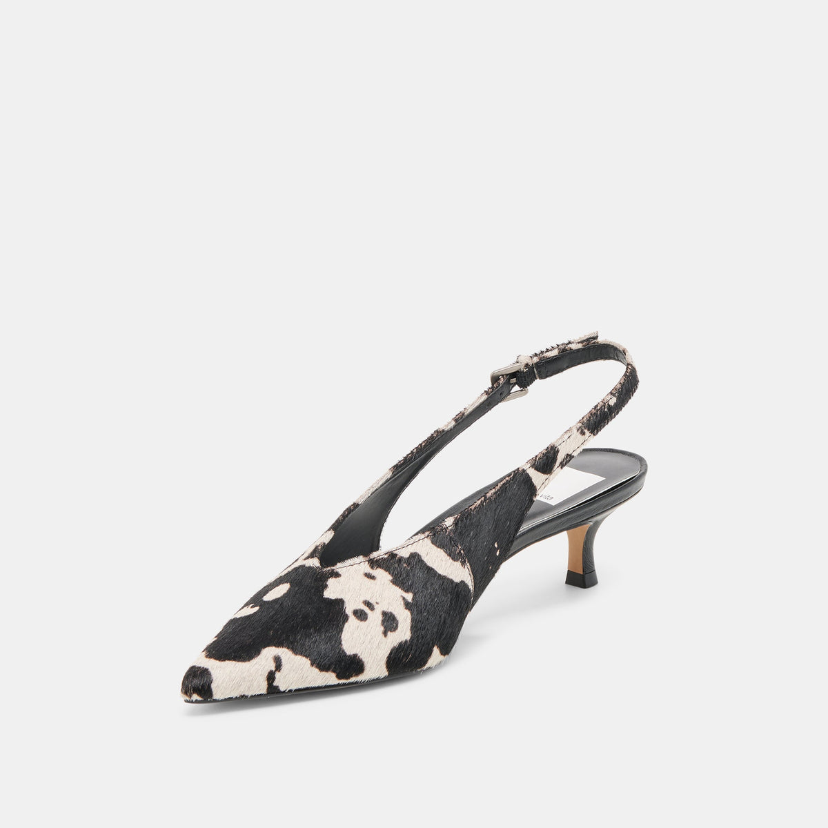 Alenna Black White Taurus Calf Hair Heels | Dolce Vita