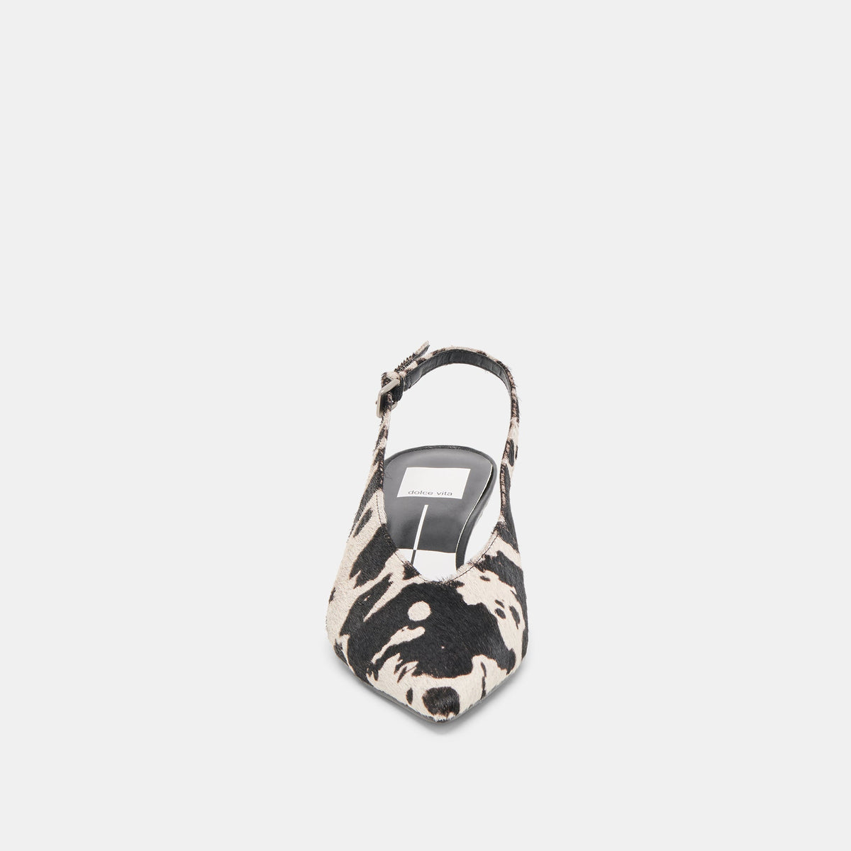 Alenna Black White Taurus Calf Hair Heels | Dolce Vita