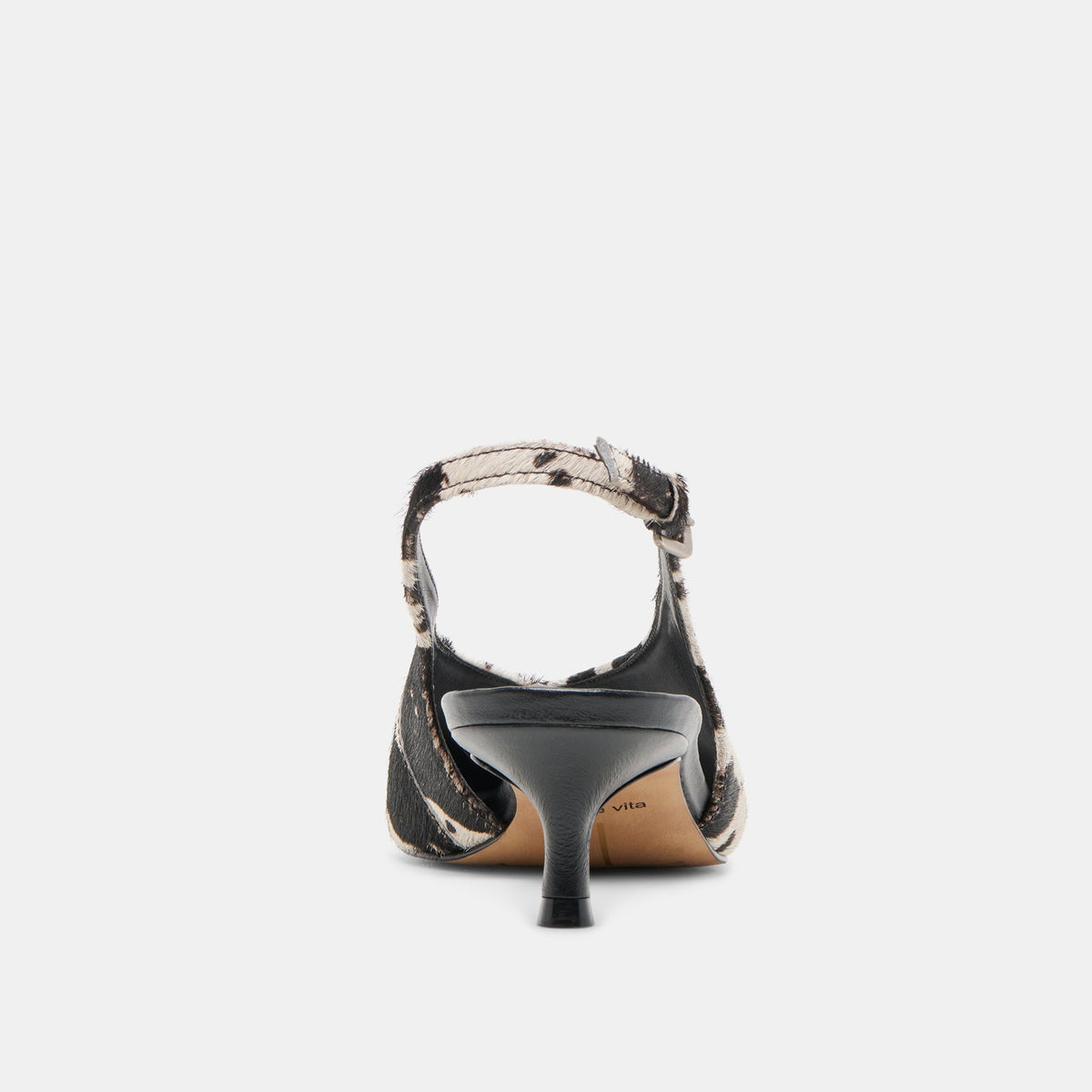 Alenna Black White Taurus Calf Hair Heels | Dolce Vita