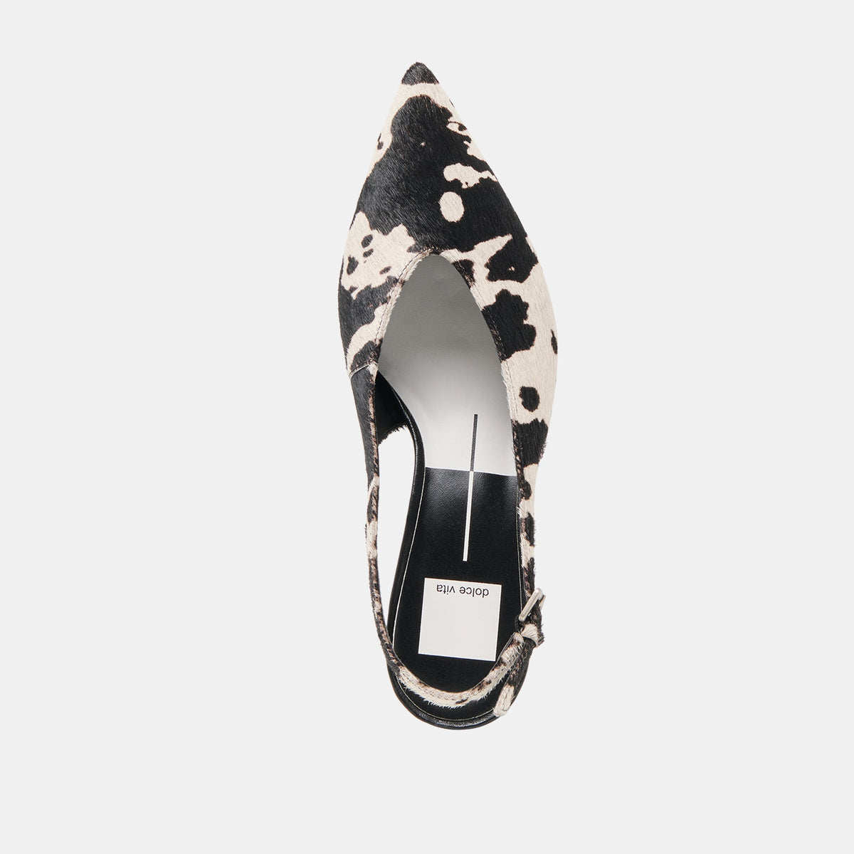 Alenna Black White Taurus Calf Hair Heels | Dolce Vita