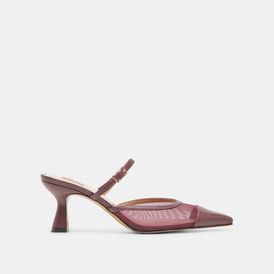Loyd Burgundy Mesh Heels | Dolce Vita