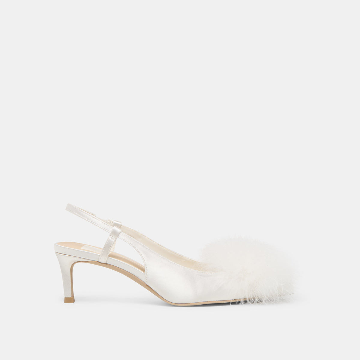 Kamy True White Satin Heels | Dolce Vita