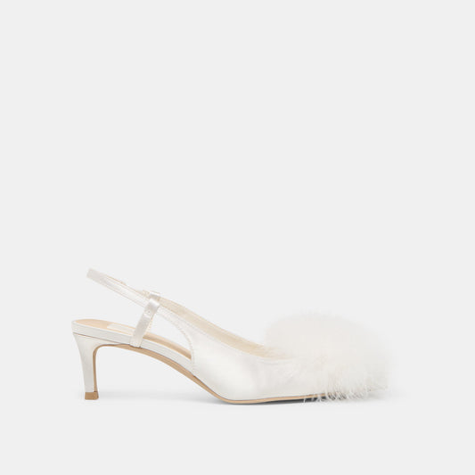Kamy True White Satin Heels | Dolce Vita