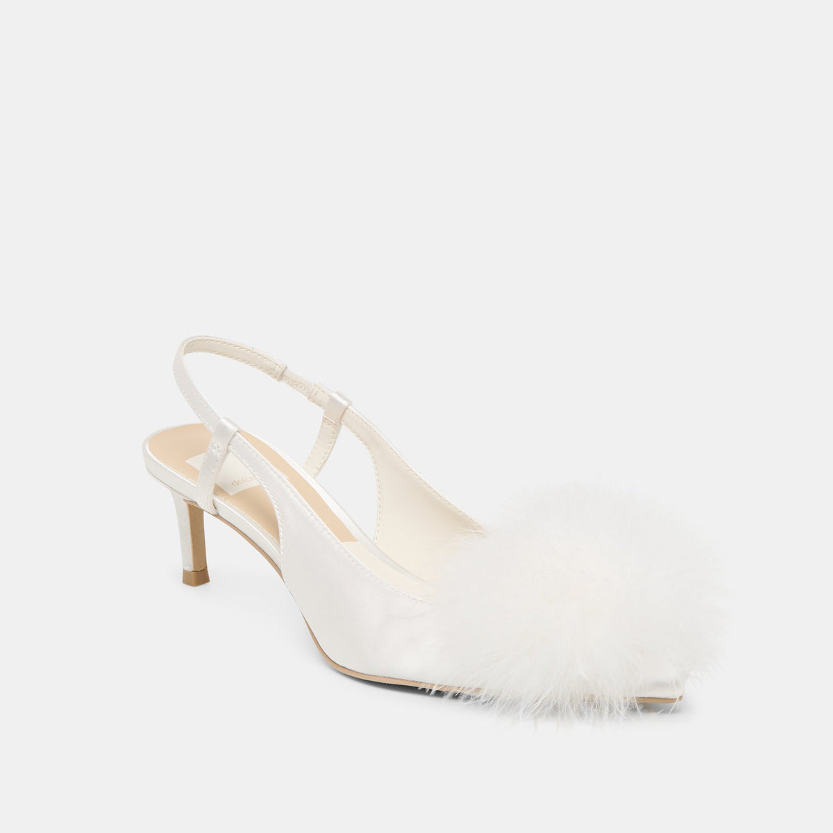 Kamy True White Satin Heels | Dolce Vita