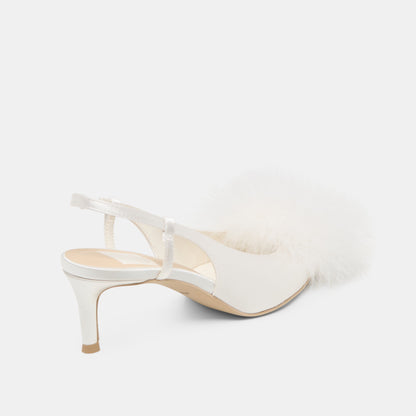 Kamy True White Satin Heels | Dolce Vita