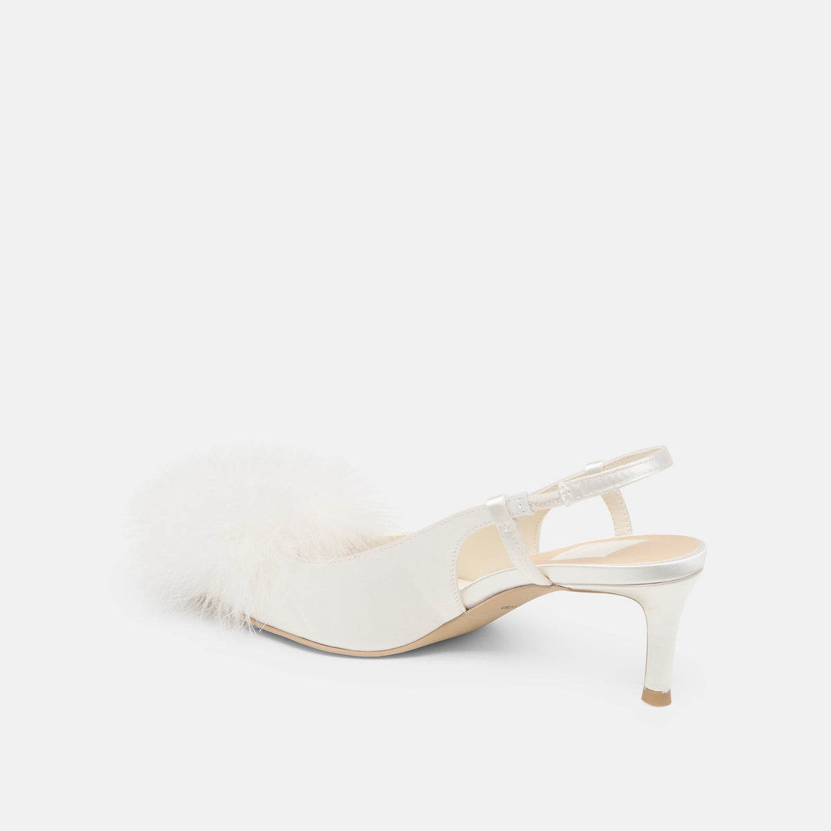 Kamy True White Satin Heels | Dolce Vita