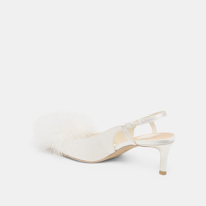Kamy True White Satin Heels | Dolce Vita