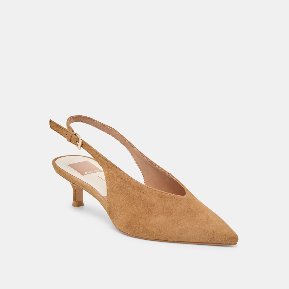 Alenna Lt Brown Suede Heels | Dolce Vita
