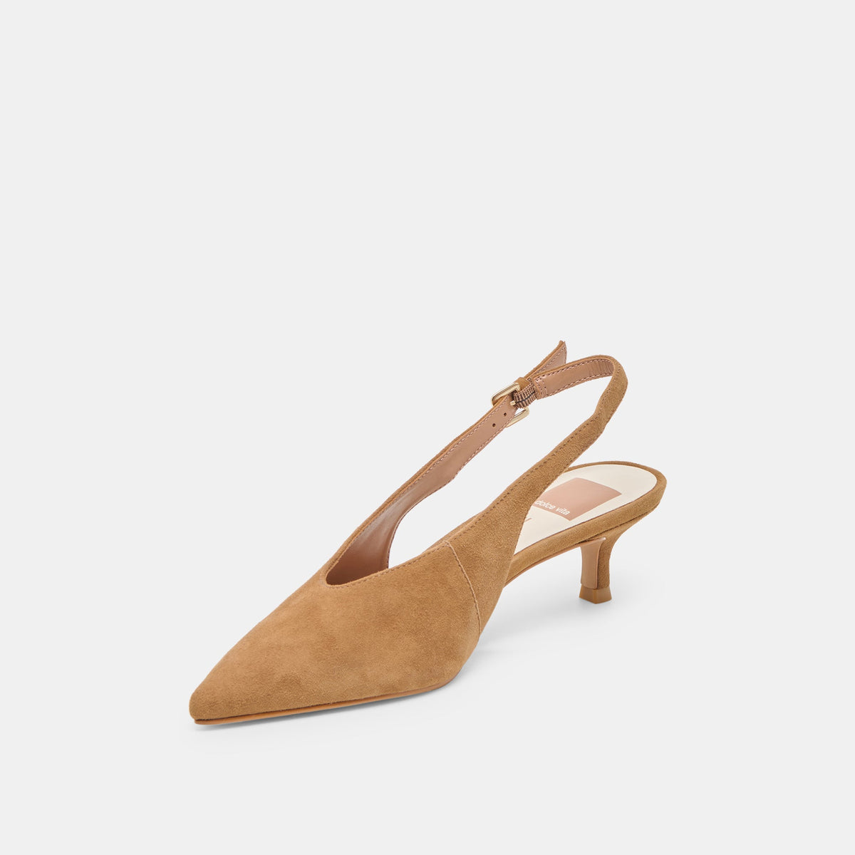 Alenna Lt Brown Suede Heels | Dolce Vita