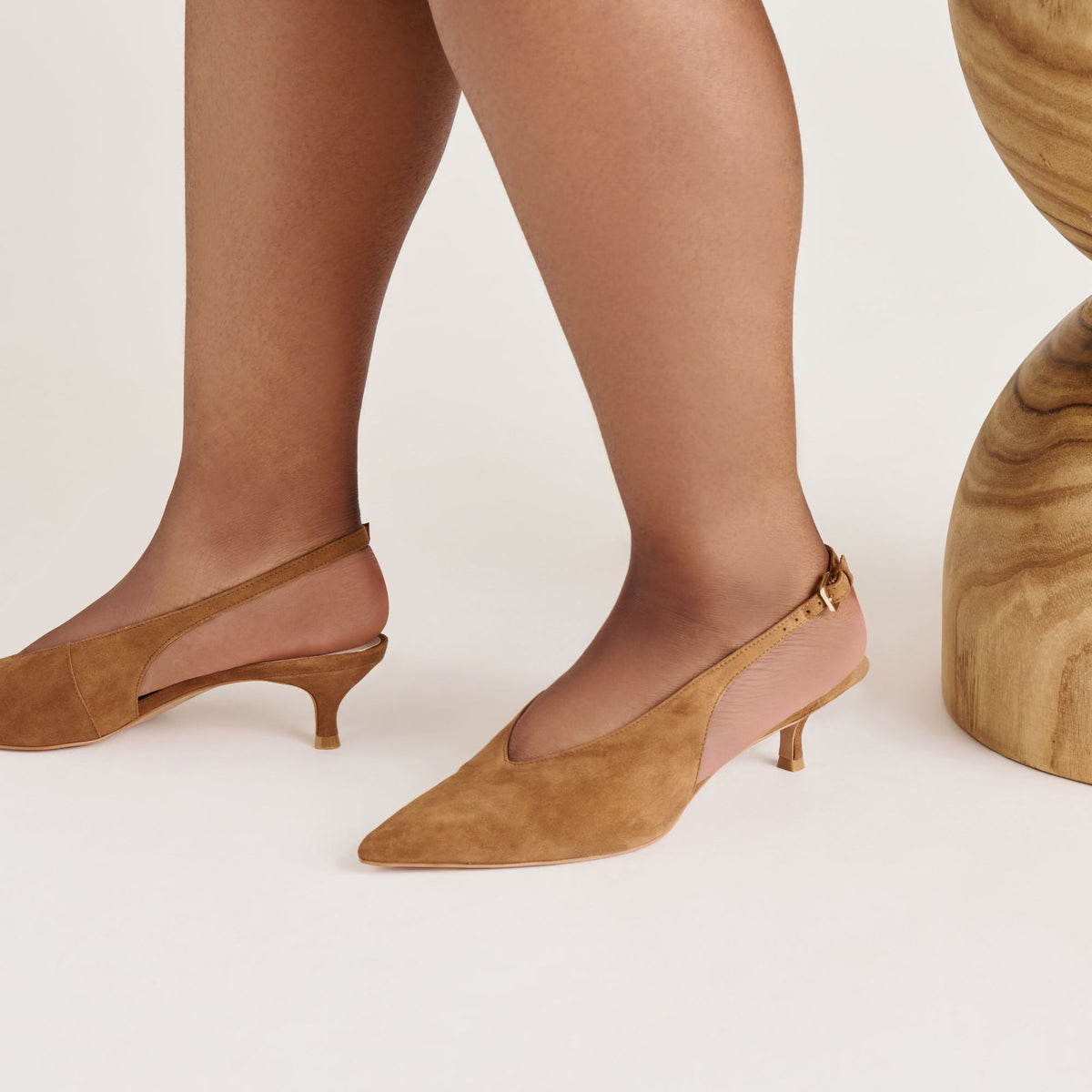 Alenna Lt Brown Suede Heels | Dolce Vita